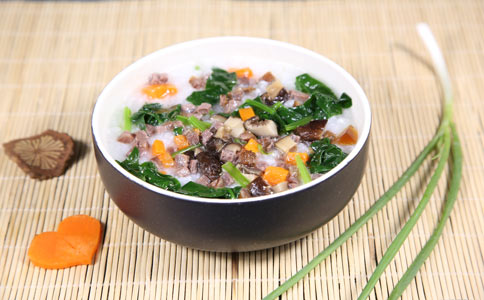 菠菜牛肉粥